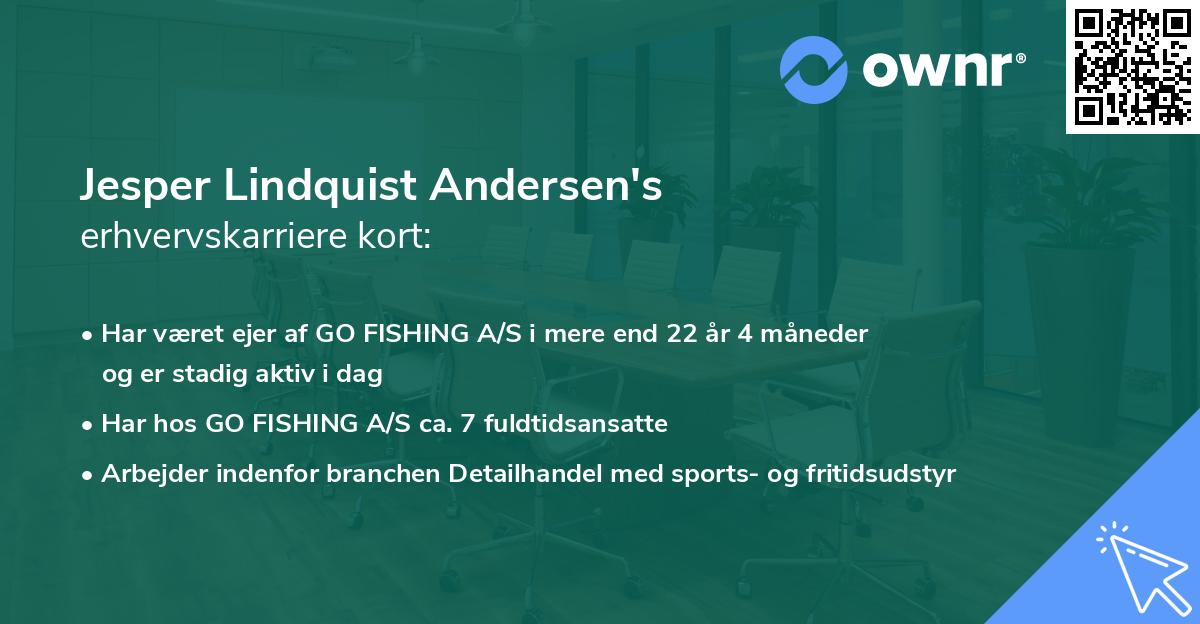 Jesper Lindquist Andersen's erhvervskarriere kort