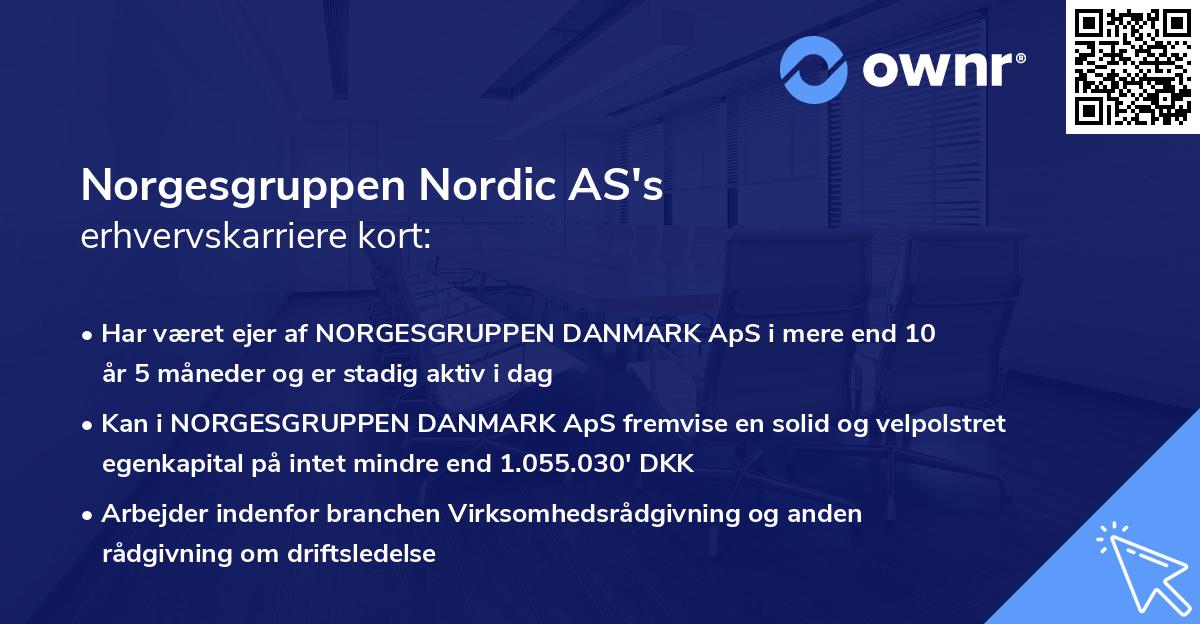 Norgesgruppen Nordic AS's erhvervskarriere kort