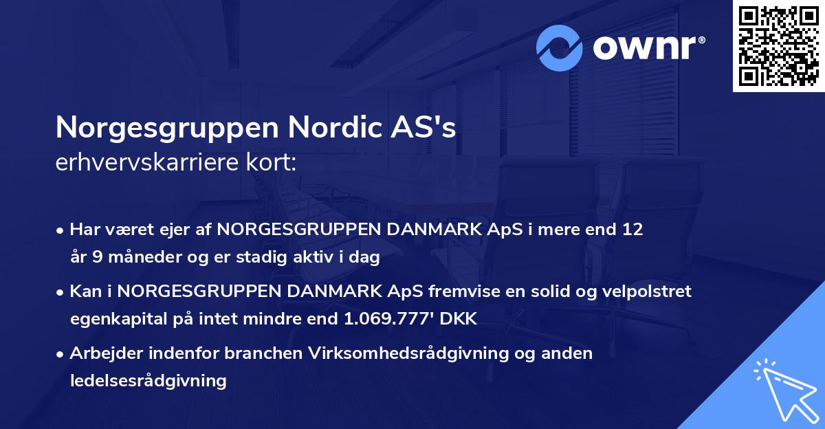 Norgesgruppen Nordic AS's erhvervskarriere kort