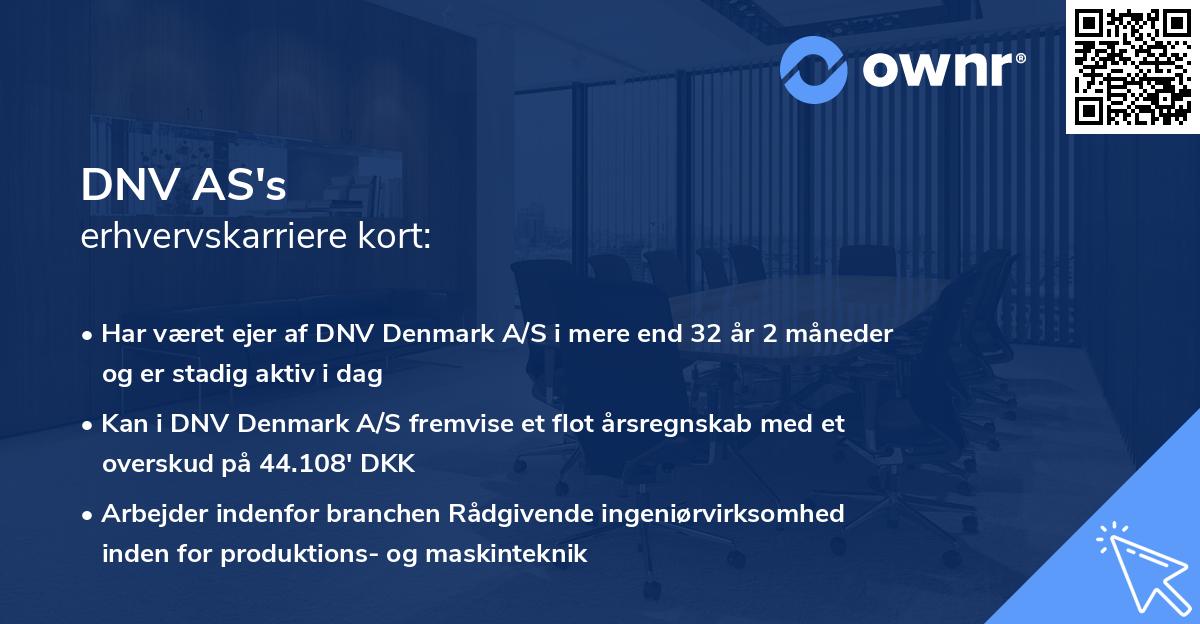 DNV AS's erhvervskarriere kort