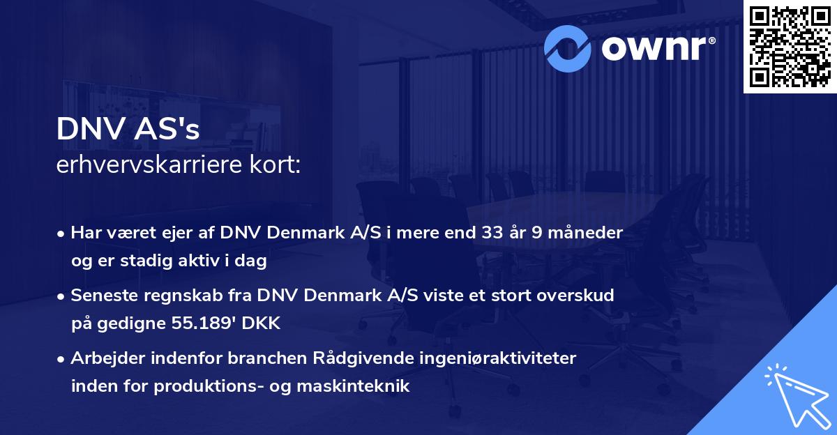 DNV AS's erhvervskarriere kort
