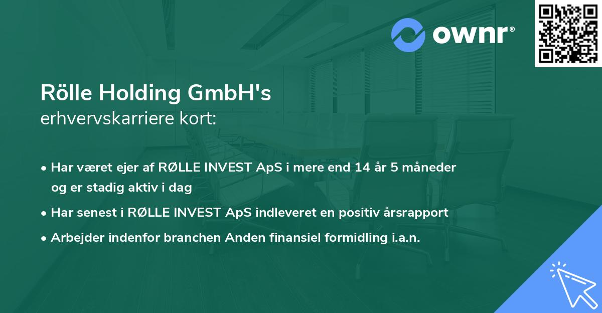 Rölle Holding GmbH's erhvervskarriere kort
