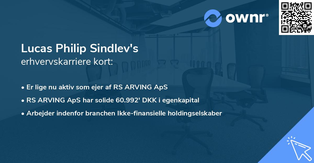 Lucas Philip Sindlev's erhvervskarriere kort