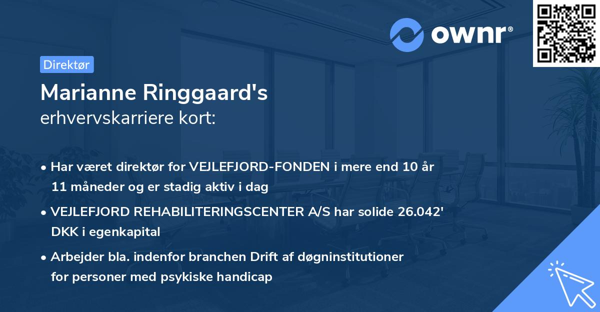 Marianne Ringgaard's erhvervskarriere kort