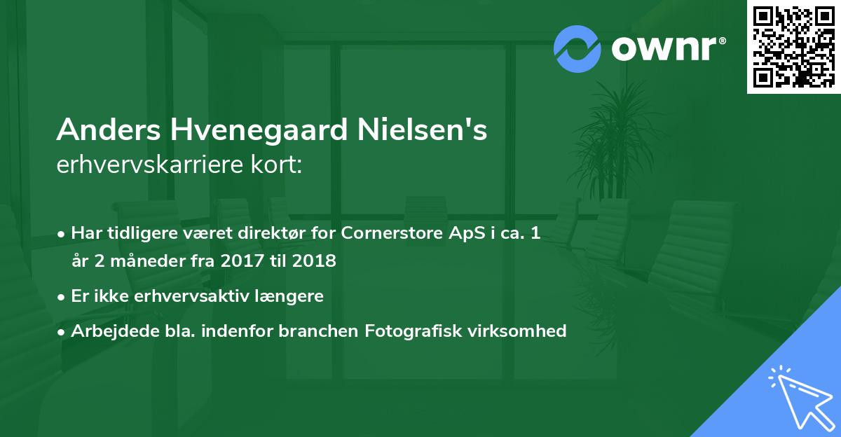 Anders Hvenegaard Nielsen's erhvervskarriere kort
