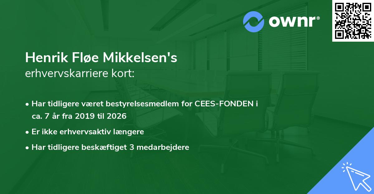 Henrik Fløe Mikkelsen's erhvervskarriere kort