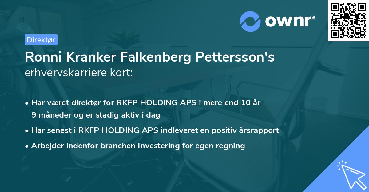 Ronni Kranker Falkenberg Pettersson's erhvervskarriere kort
