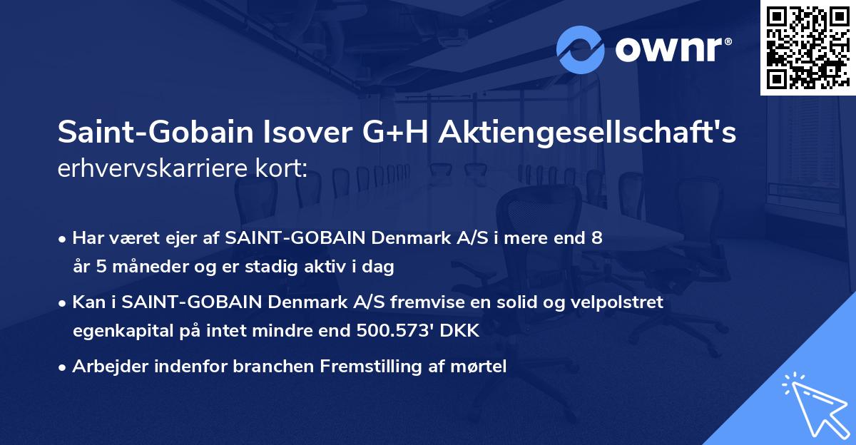 Saint-Gobain Isover G+H Aktiengesellschaft's erhvervskarriere kort