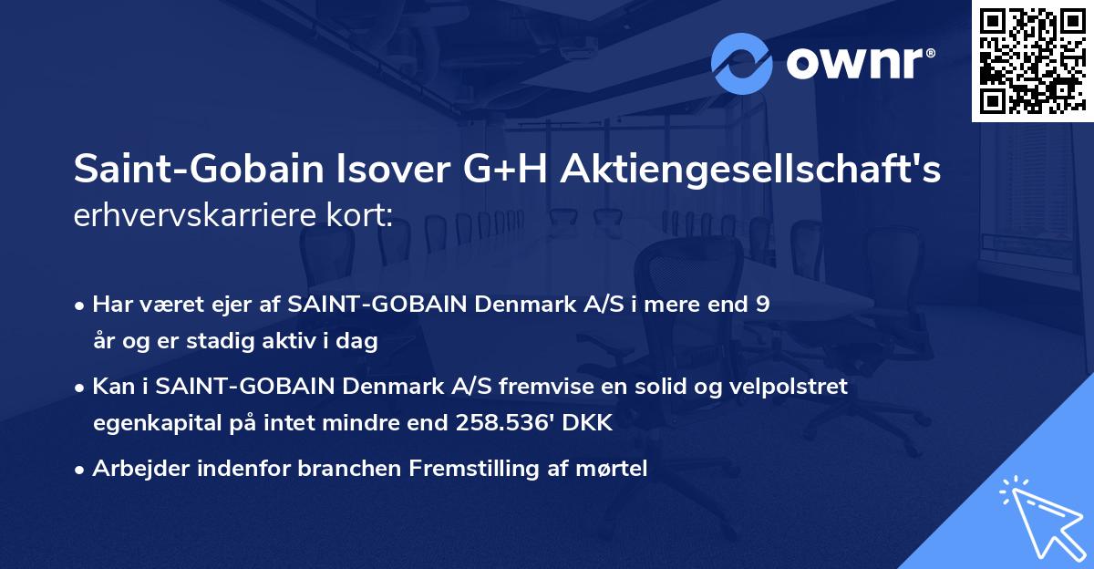 Saint-Gobain Isover G+H Aktiengesellschaft's erhvervskarriere kort