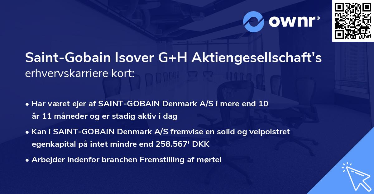 Saint-Gobain Isover G+H Aktiengesellschaft's erhvervskarriere kort