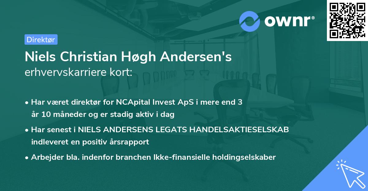 Niels Christian Høgh Andersen's erhvervskarriere kort