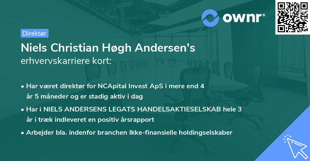 Niels Christian Høgh Andersen's erhvervskarriere kort