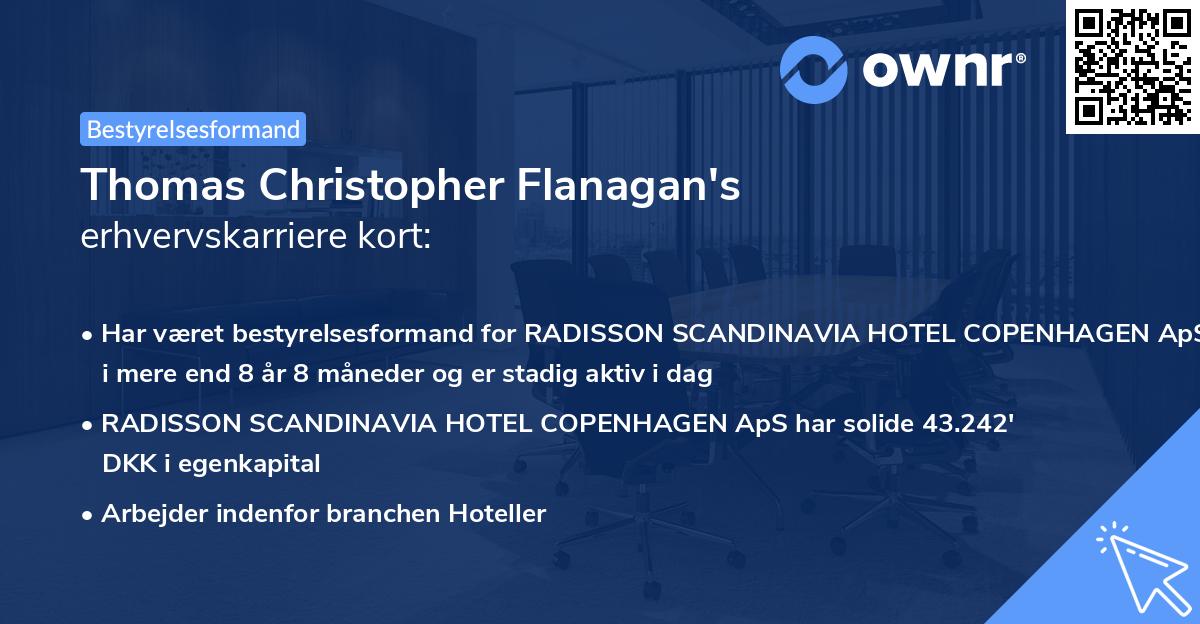 Thomas Christopher Flanagan's erhvervskarriere kort