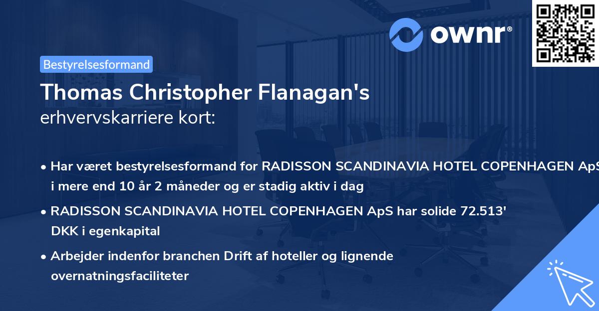 Thomas Christopher Flanagan's erhvervskarriere kort