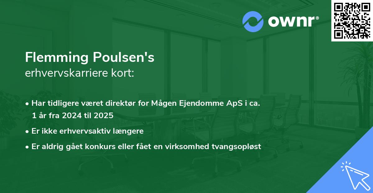 Flemming Poulsen's erhvervskarriere kort