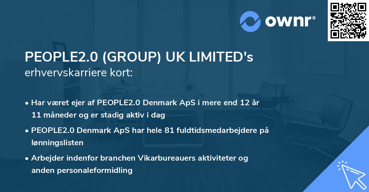 PEOPLE2.0 (GROUP) UK LIMITED's erhvervskarriere kort