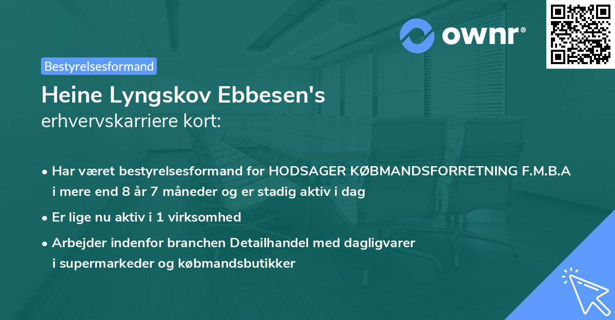 Heine Lyngskov Ebbesen's erhvervskarriere kort