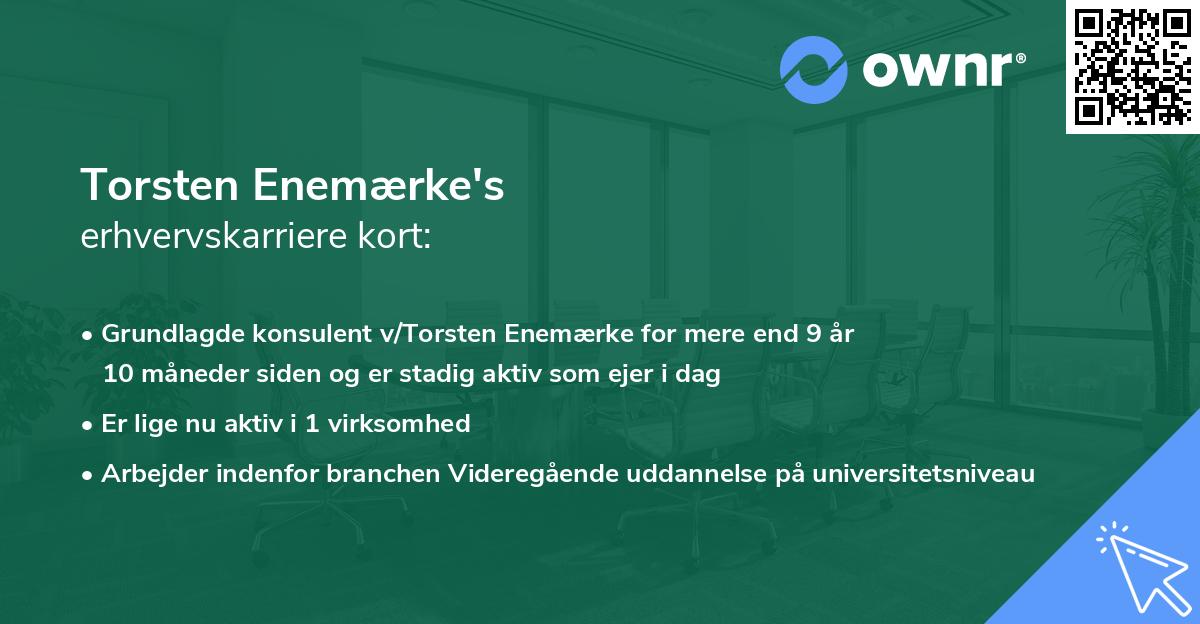 Torsten Enemærke's erhvervskarriere kort
