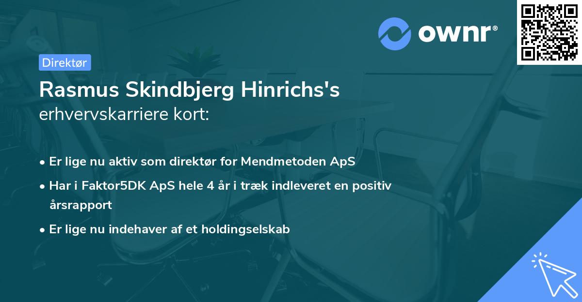 Rasmus Skindbjerg Hinrichs's erhvervskarriere kort