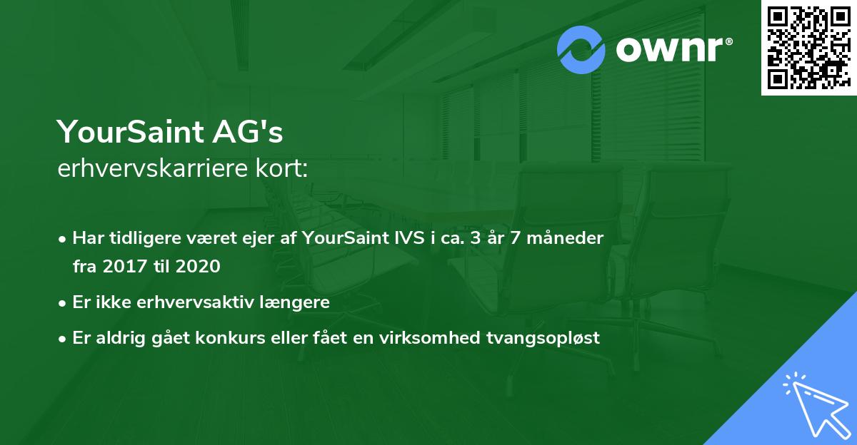 YourSaint AG's erhvervskarriere kort