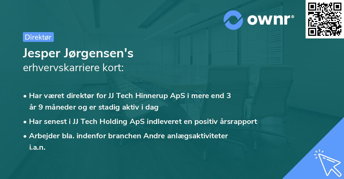 Jesper Jørgensen's erhvervskarriere kort