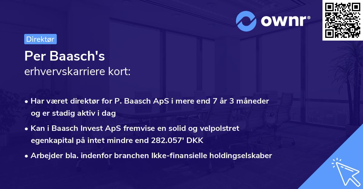 Per Baasch's erhvervskarriere kort
