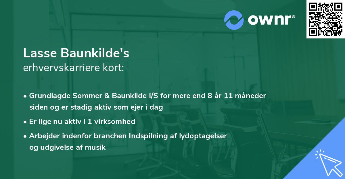 Lasse Baunkilde's erhvervskarriere kort