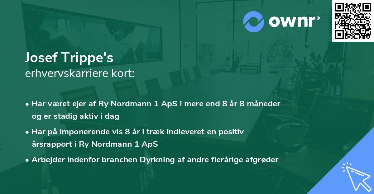 Josef Trippe's erhvervskarriere kort