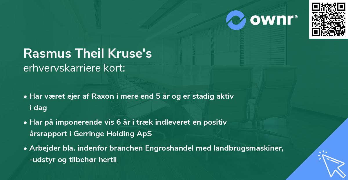 Rasmus Theil Kruse's erhvervskarriere kort