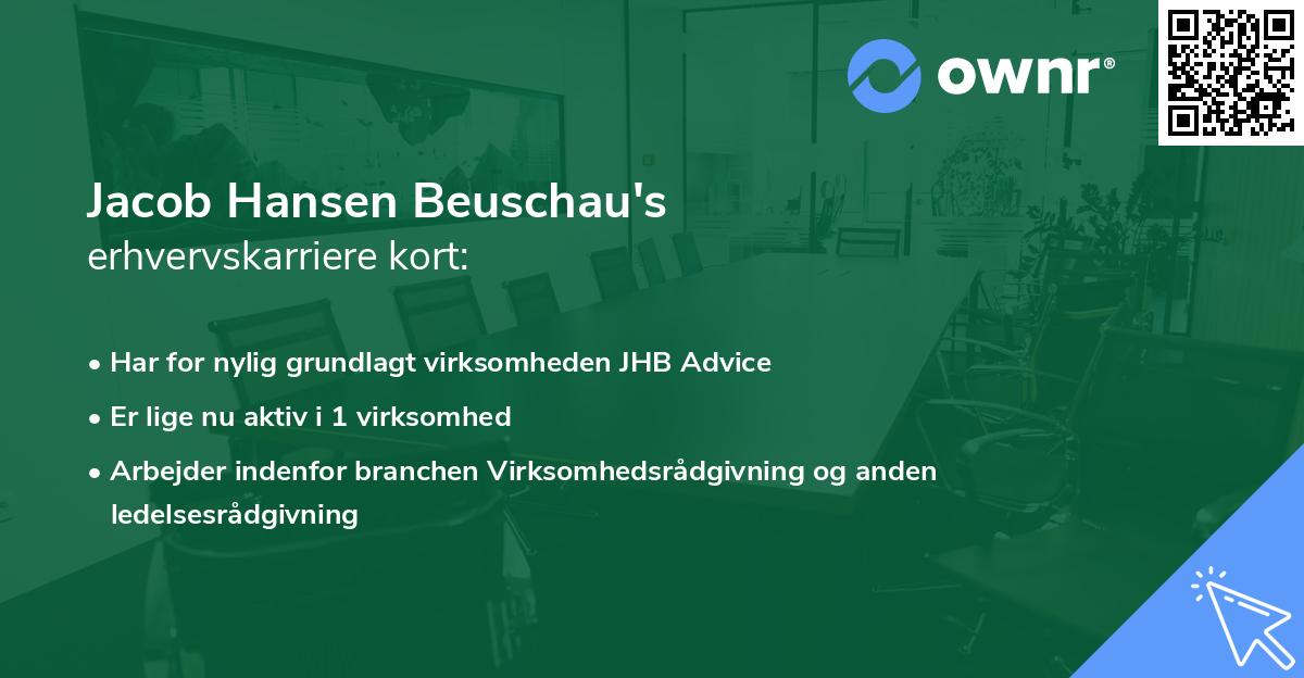 Jacob Hansen Beuschau's erhvervskarriere kort