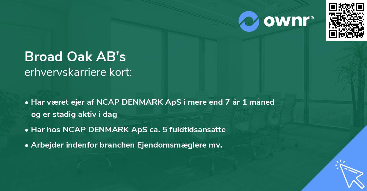 Broad Oak AB's erhvervskarriere kort