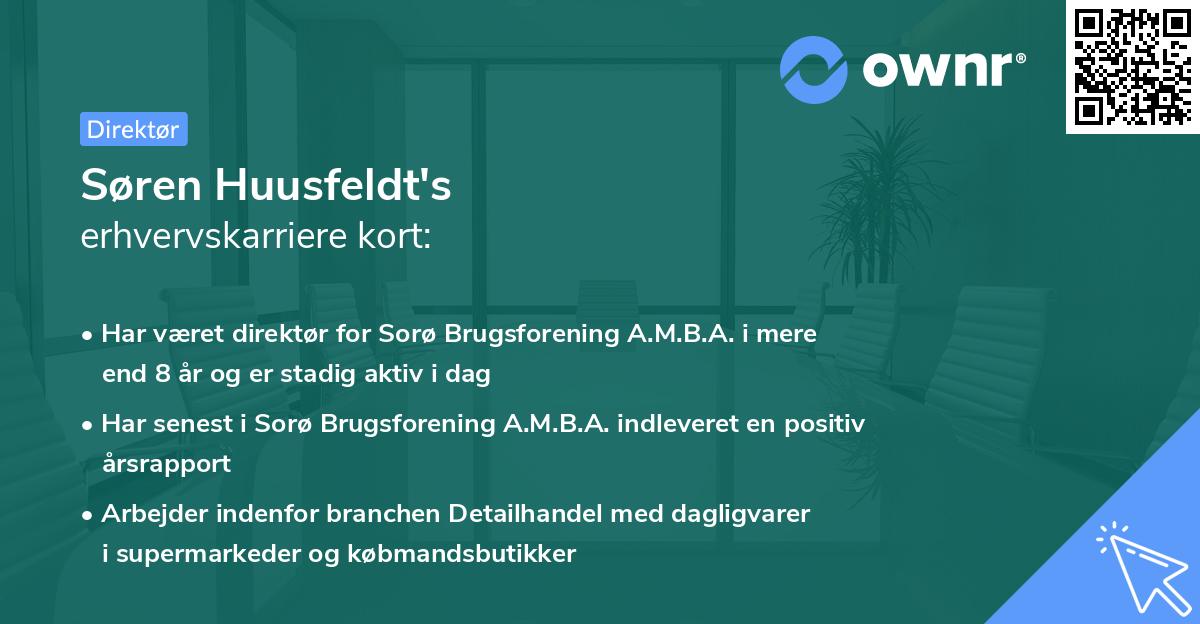 Søren Huusfeldt's erhvervskarriere kort