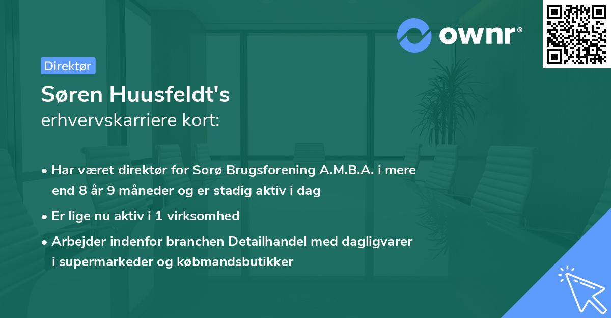 Søren Huusfeldt's erhvervskarriere kort