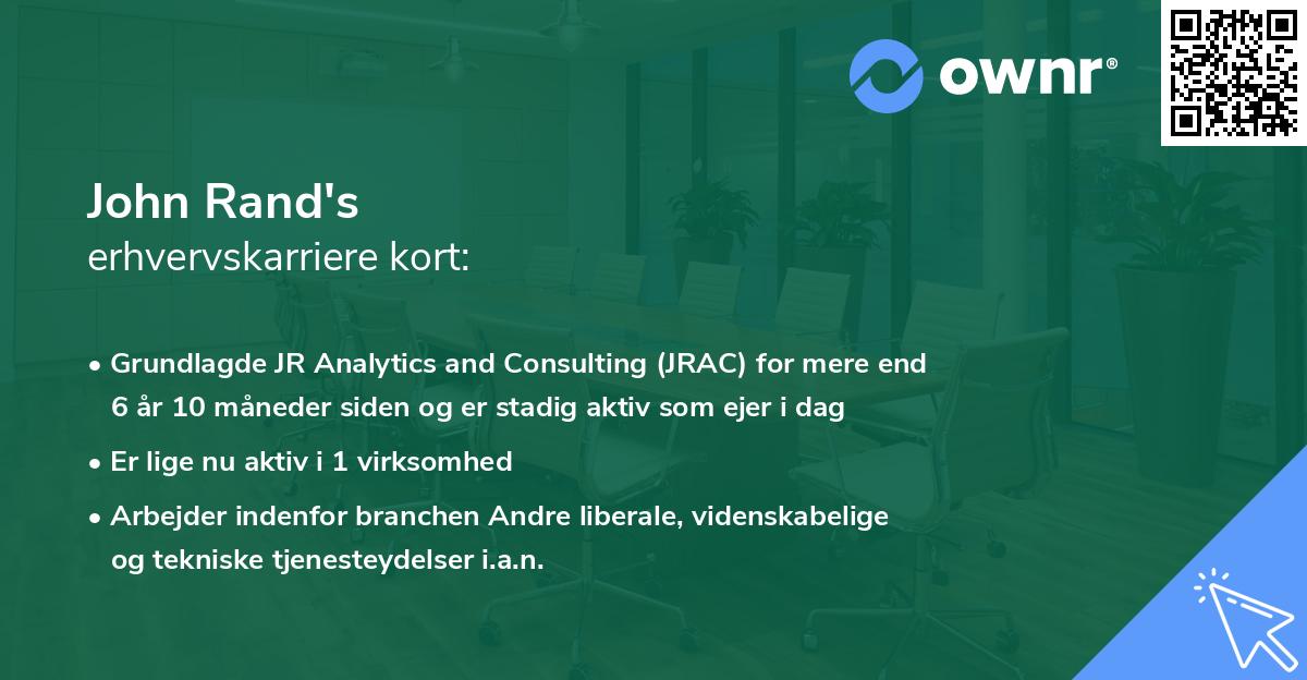 John Rand's erhvervskarriere kort
