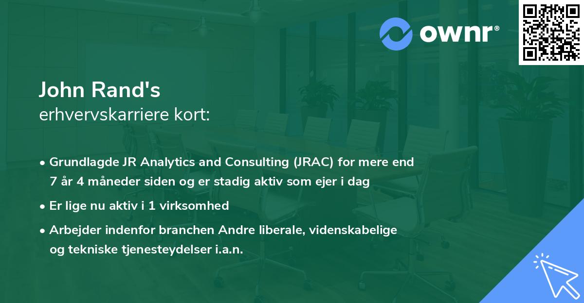 John Rand's erhvervskarriere kort