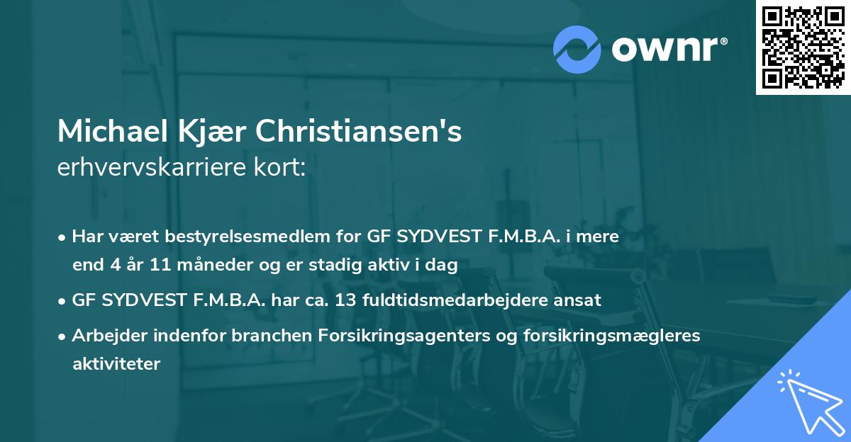 Michael Kjær Christiansen's erhvervskarriere kort