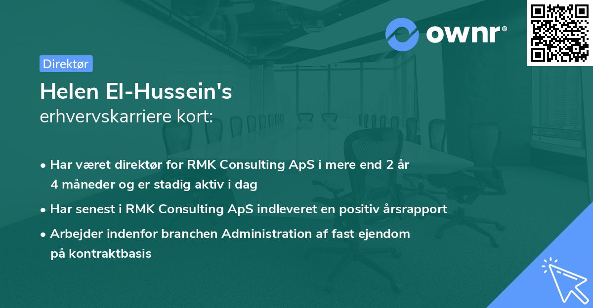 Helen El-Hussein's erhvervskarriere kort