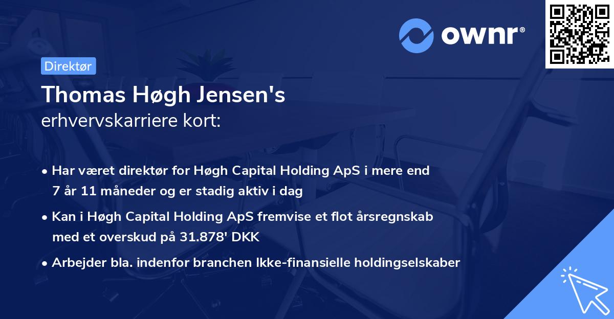 Thomas Høgh Jensen's erhvervskarriere kort