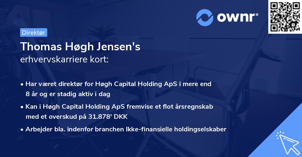 Thomas Høgh Jensen's erhvervskarriere kort