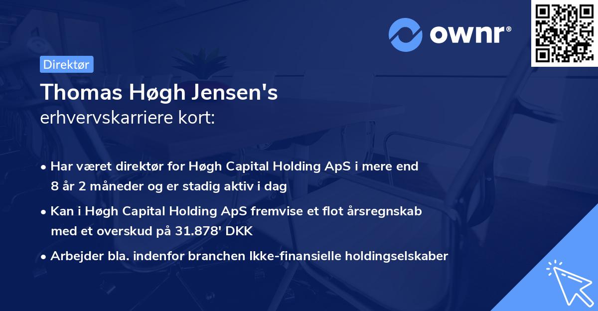 Thomas Høgh Jensen's erhvervskarriere kort