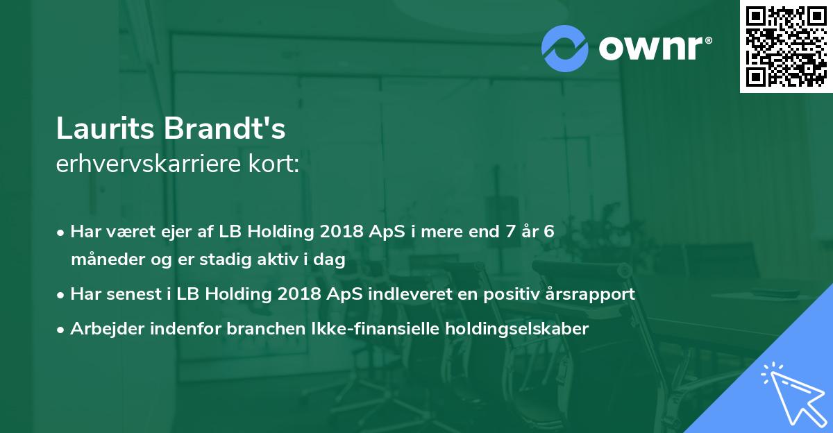 Laurits Brandt's erhvervskarriere kort