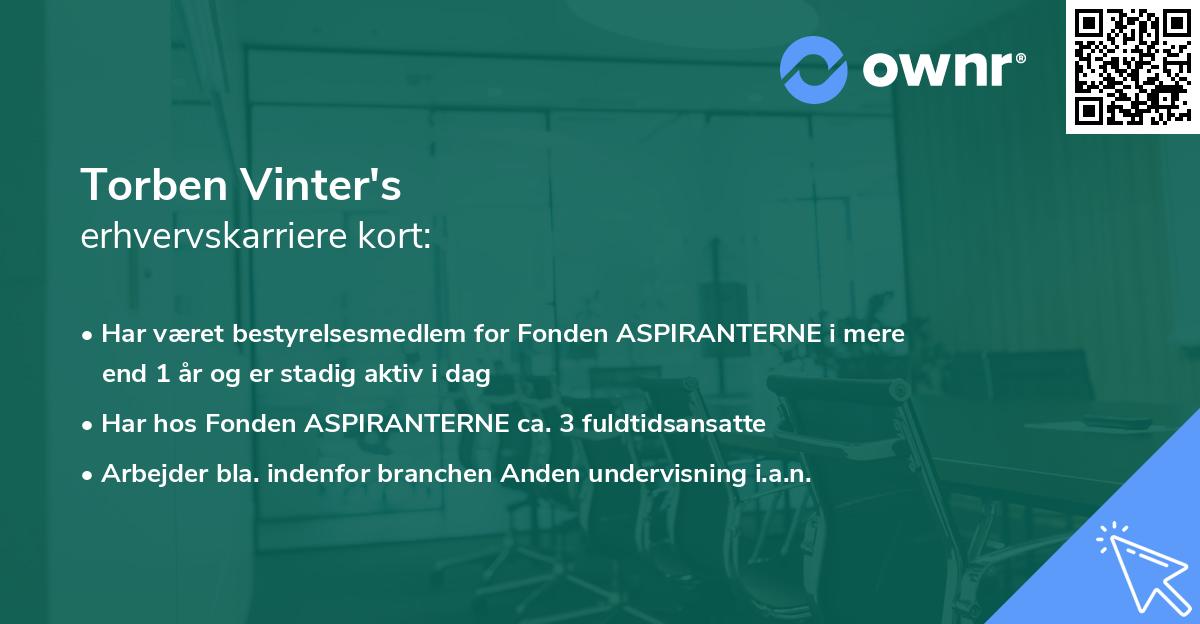 Torben Vinter's erhvervskarriere kort