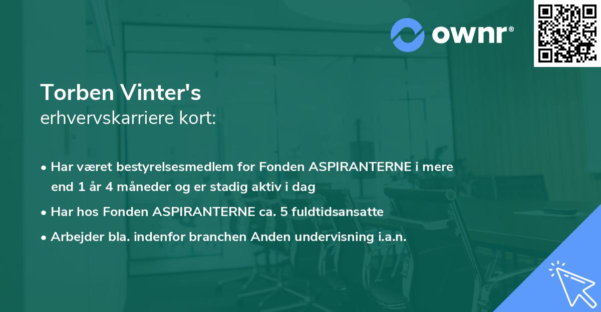 Torben Vinter's erhvervskarriere kort