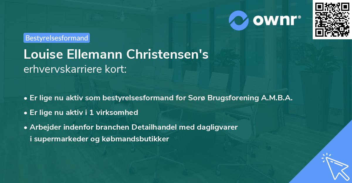 Louise Ellemann Christensen's erhvervskarriere kort