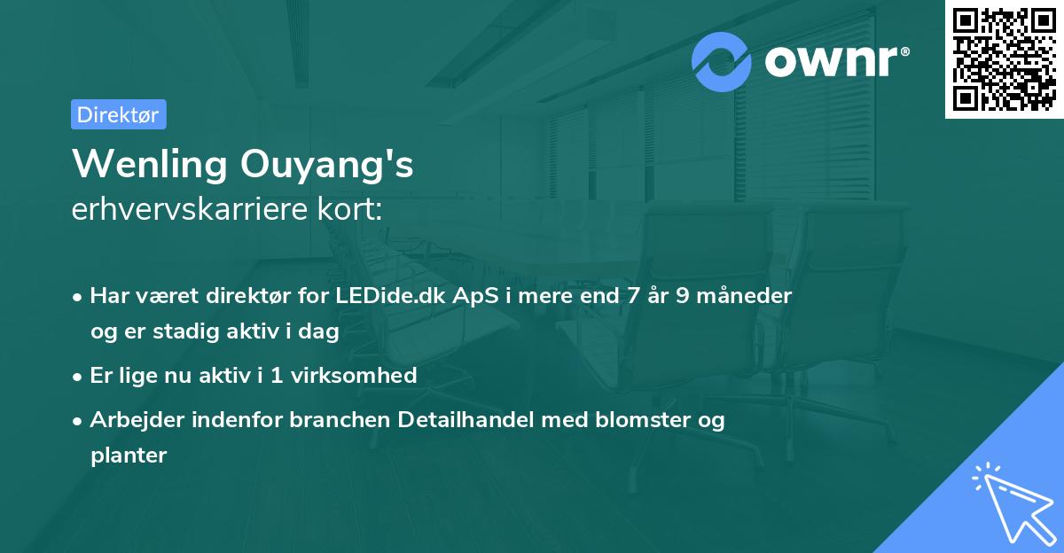 Wenling Ouyang's erhvervskarriere kort