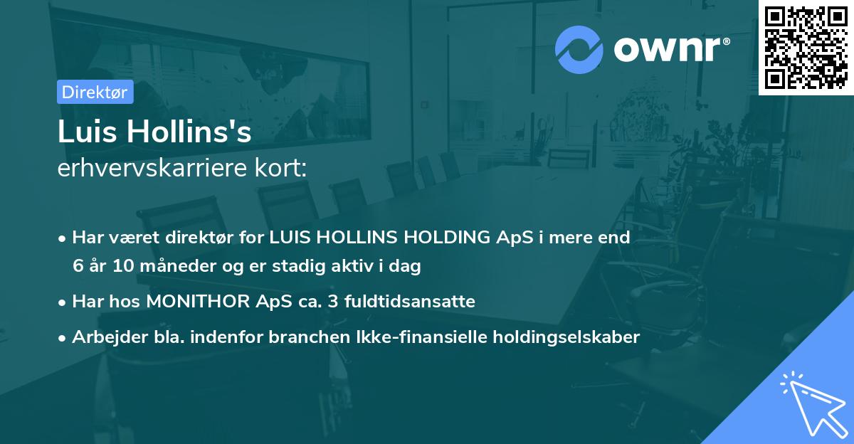 Luis Hollins's erhvervskarriere kort