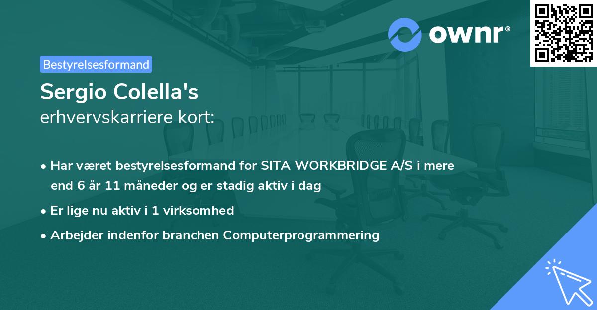 Sergio Colella's erhvervskarriere kort