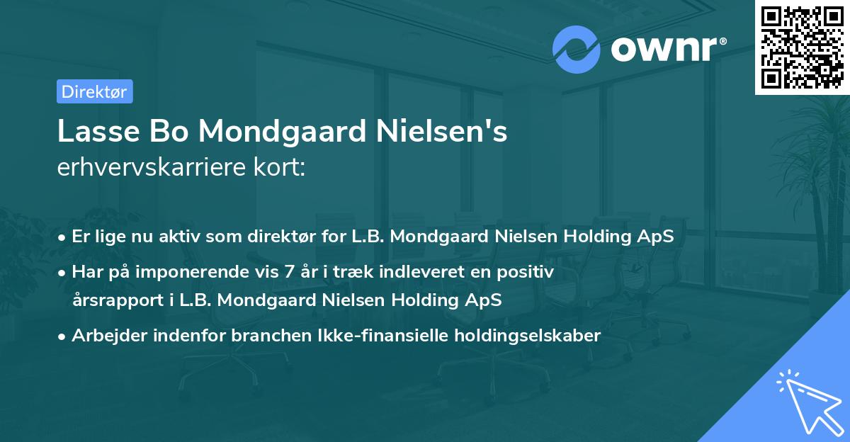 Lasse Bo Mondgaard Nielsen's erhvervskarriere kort