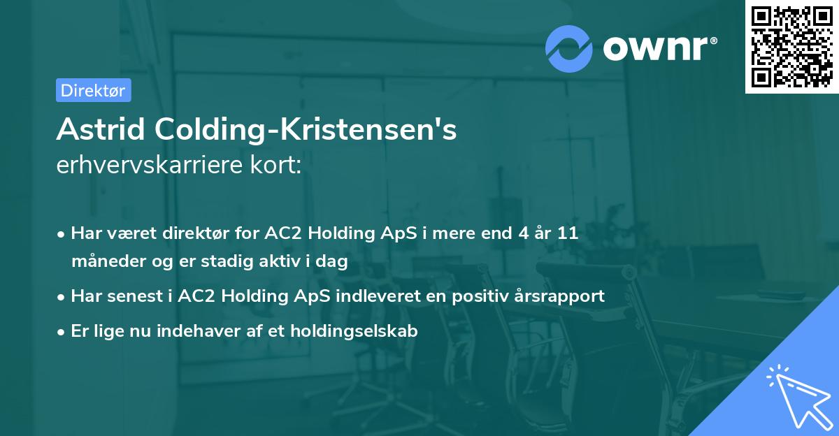 Astrid Colding-Kristensen's erhvervskarriere kort