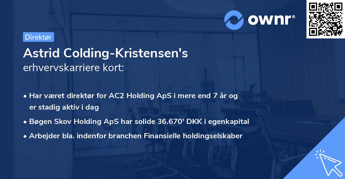 Astrid Colding-Kristensen's erhvervskarriere kort